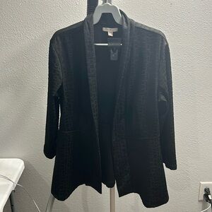 Blazer/ cardigan. Black Roz & Ali size medium.